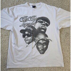 Vintage 90s Pro West Hip Hop Legends T-Shirt 2 Pac, Biggie Smalls, Easy E size 2